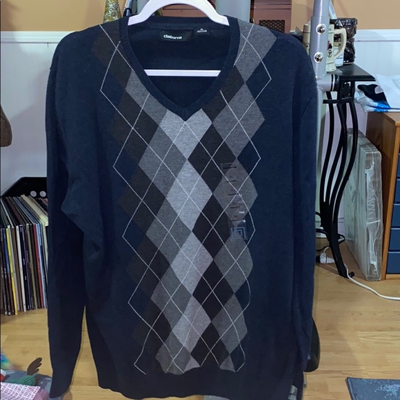 Claiborne Other - Never Worn Navy Argyle Sweater